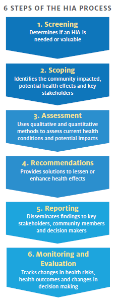 6 steps of the HIA process